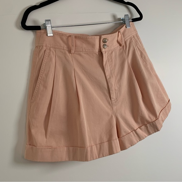 Madewell Pleated Shorts in Pink - Size 8 - Picture 2 of 9
